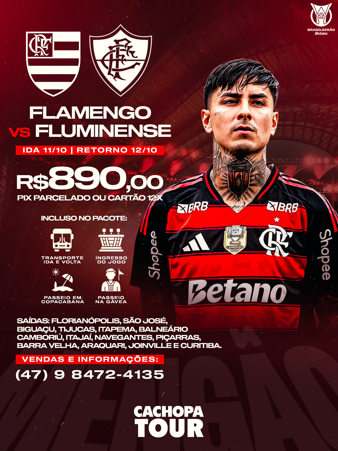 Flamengo vs Fluminense — 11/10 a 12/10