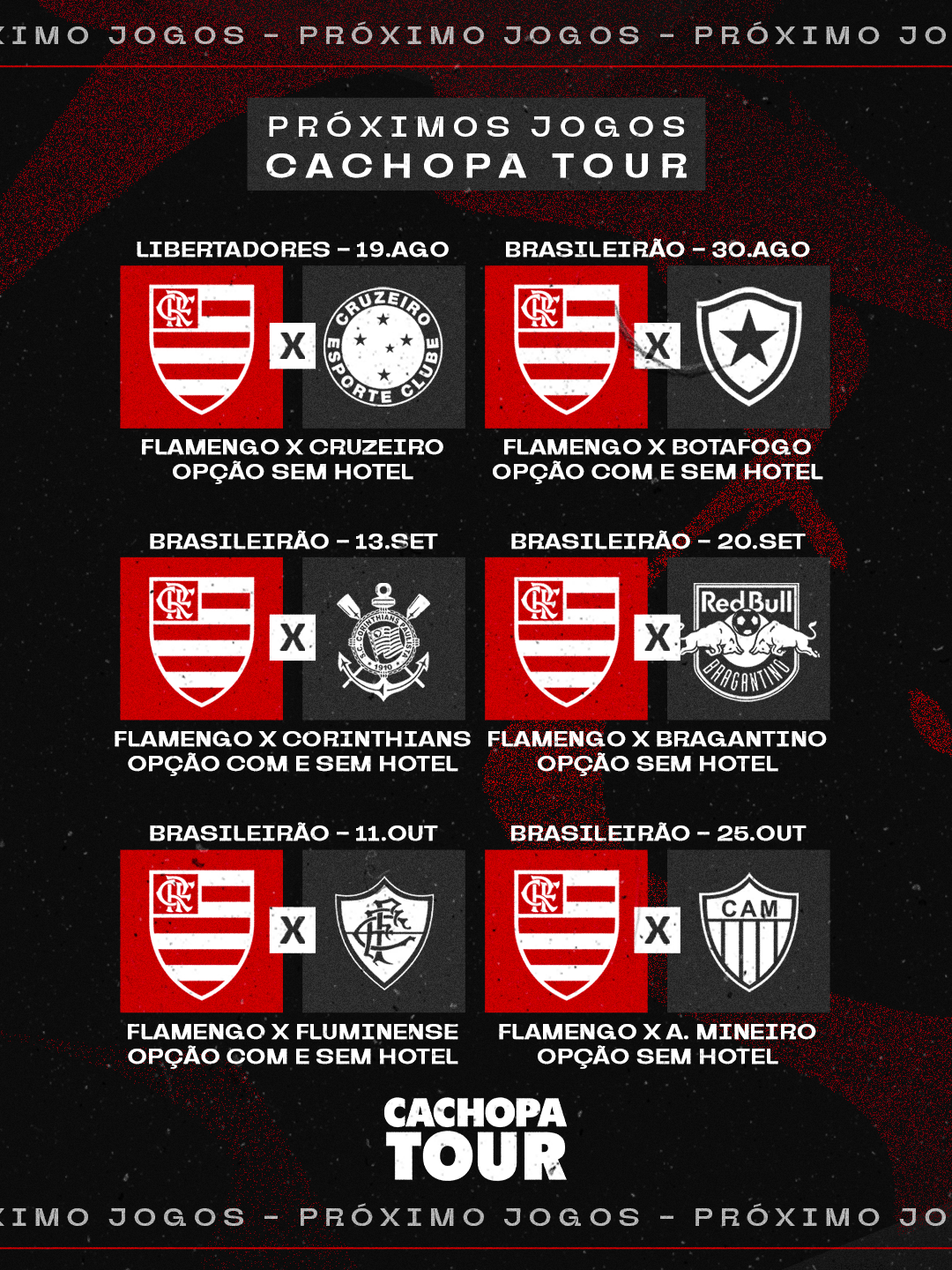 Próximos jogos Cachopa Tour