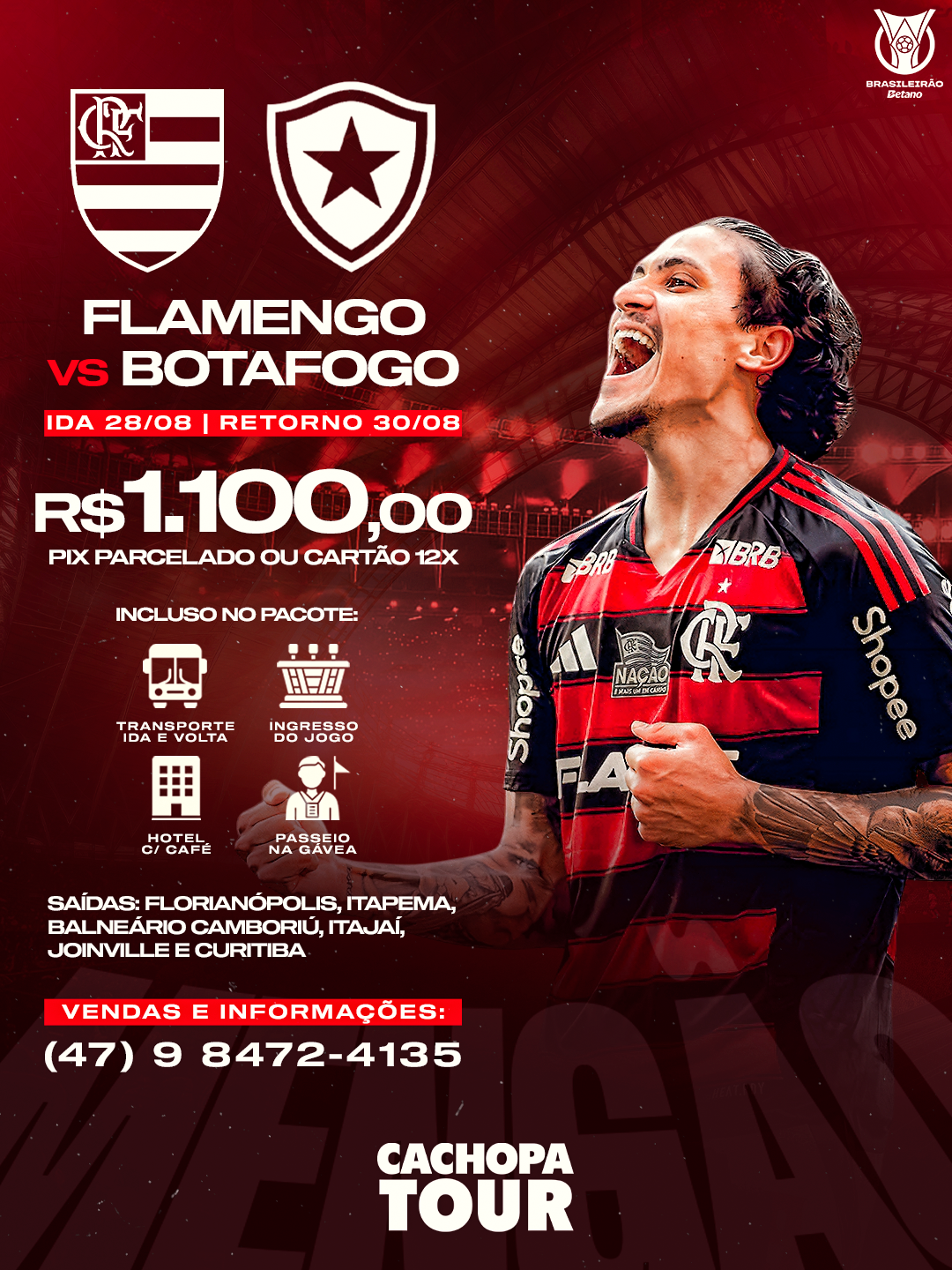 Flamengo vs Botafogo — 28/08 a 30/08