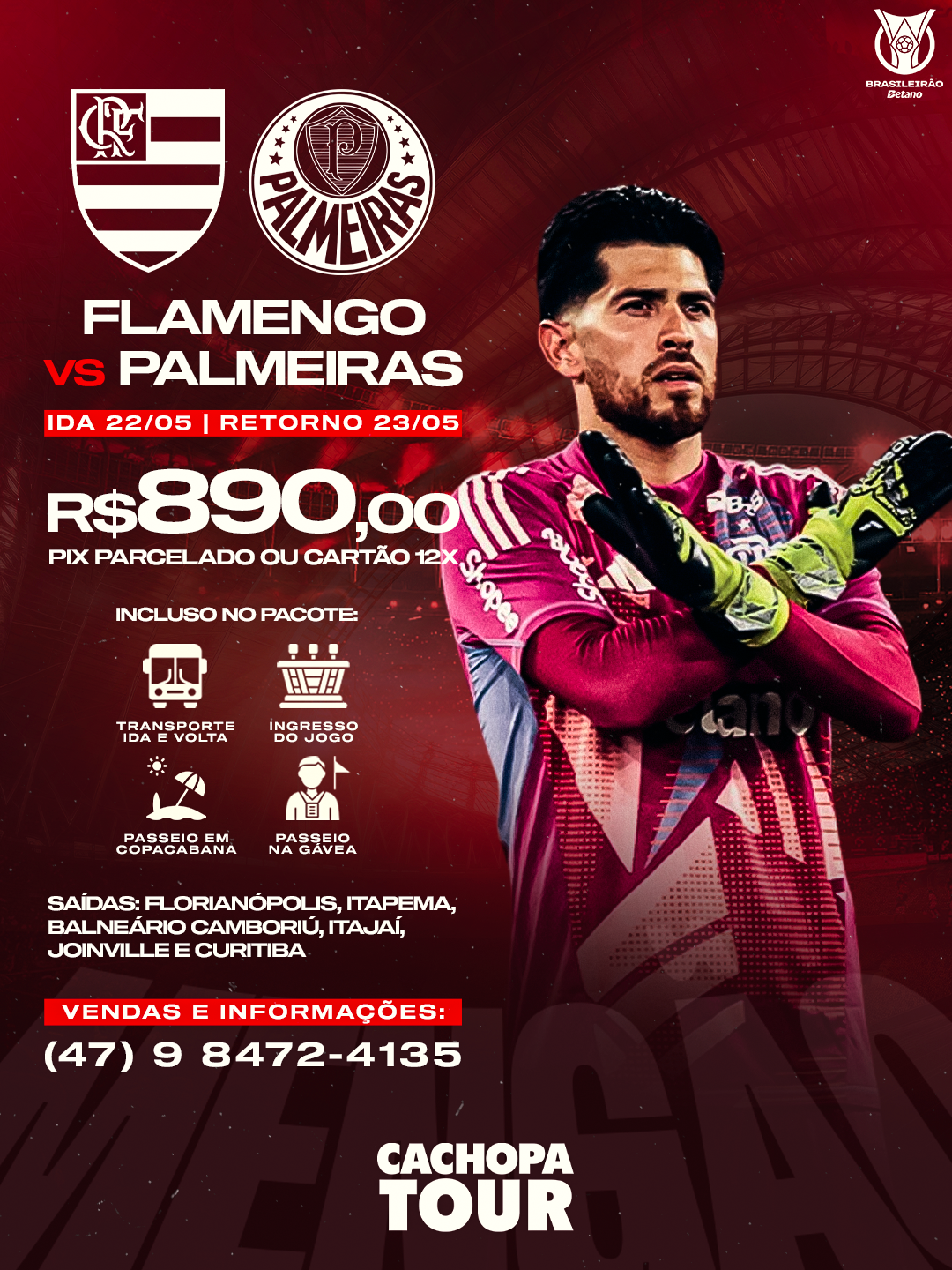 Flamengo vs Palmeiras — 22/05 a 23/05