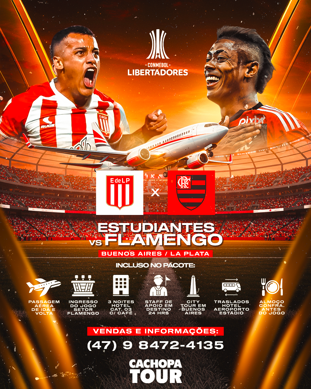 Estudiantes vs Flamengo — Libertadores em Buenos Aires